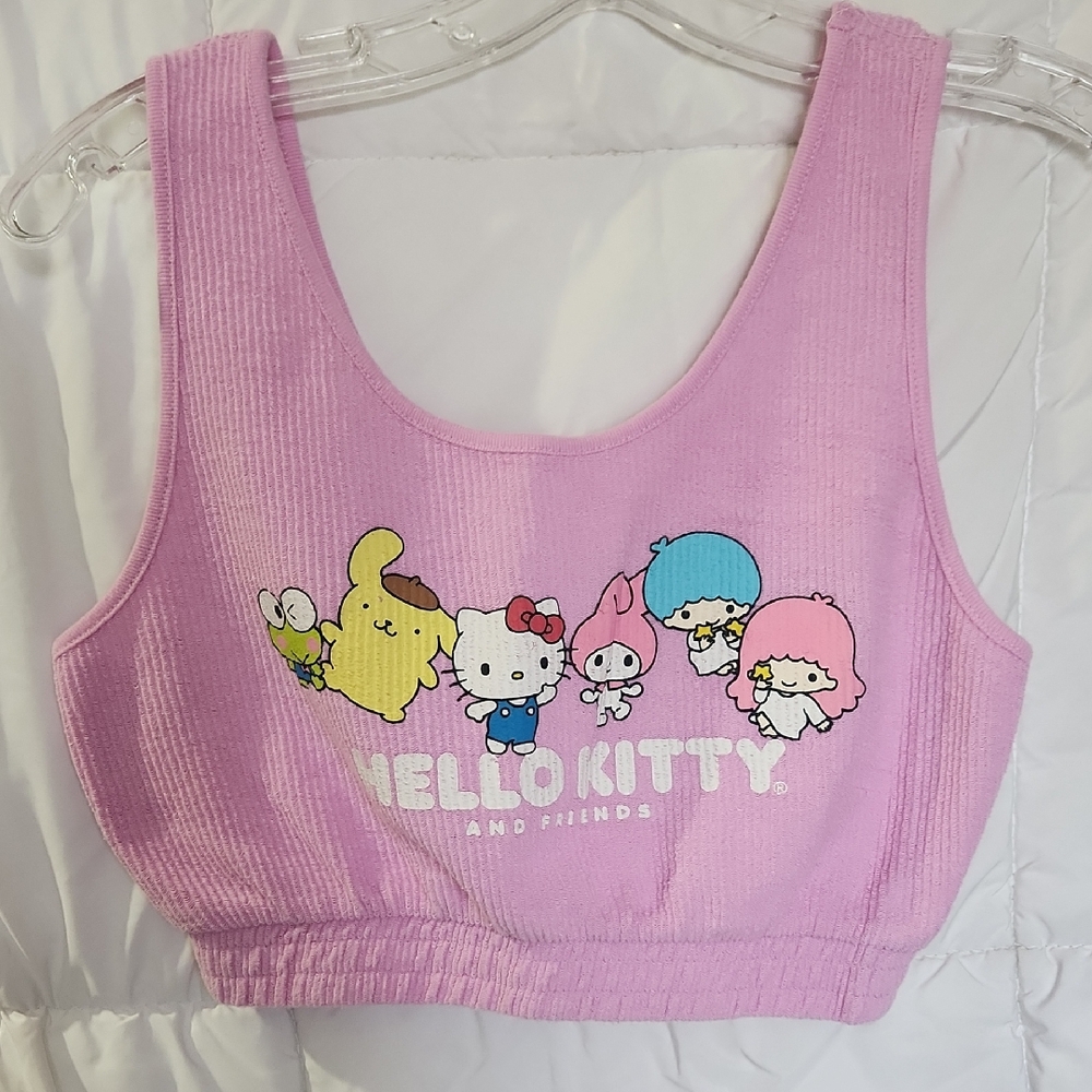 Hello Kitty And Friends Pink Knit Crop Top